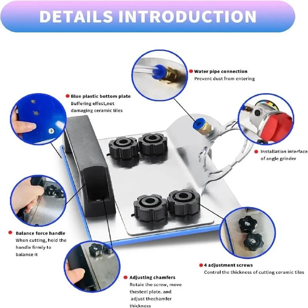 Universal 45 Tile Chamfering Stand Precision Angle Grinder Holder For 100Type Grinders 2