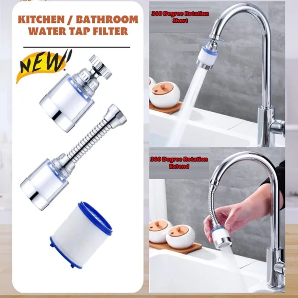 PureFlow Kitchen Faucet Water Filter TapMounted Filtration For Chlorine Heavy Metal Removal 0