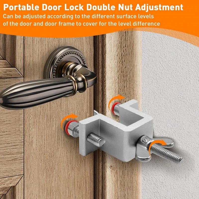 SecureStay Portable Travel Door Lock DualNut Safety Stopper 1