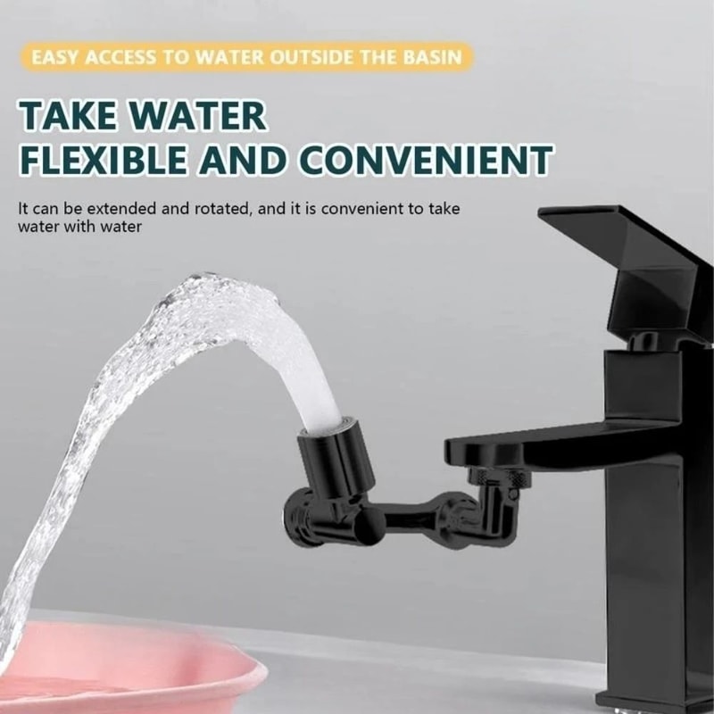SmartFlow 1080 Rotating Faucet Extender DualMode Kitchen Bathroom Sprayer 3