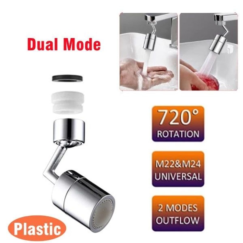 SmartFlow 1080 Rotating Faucet Extender DualMode Kitchen Bathroom Sprayer 12
