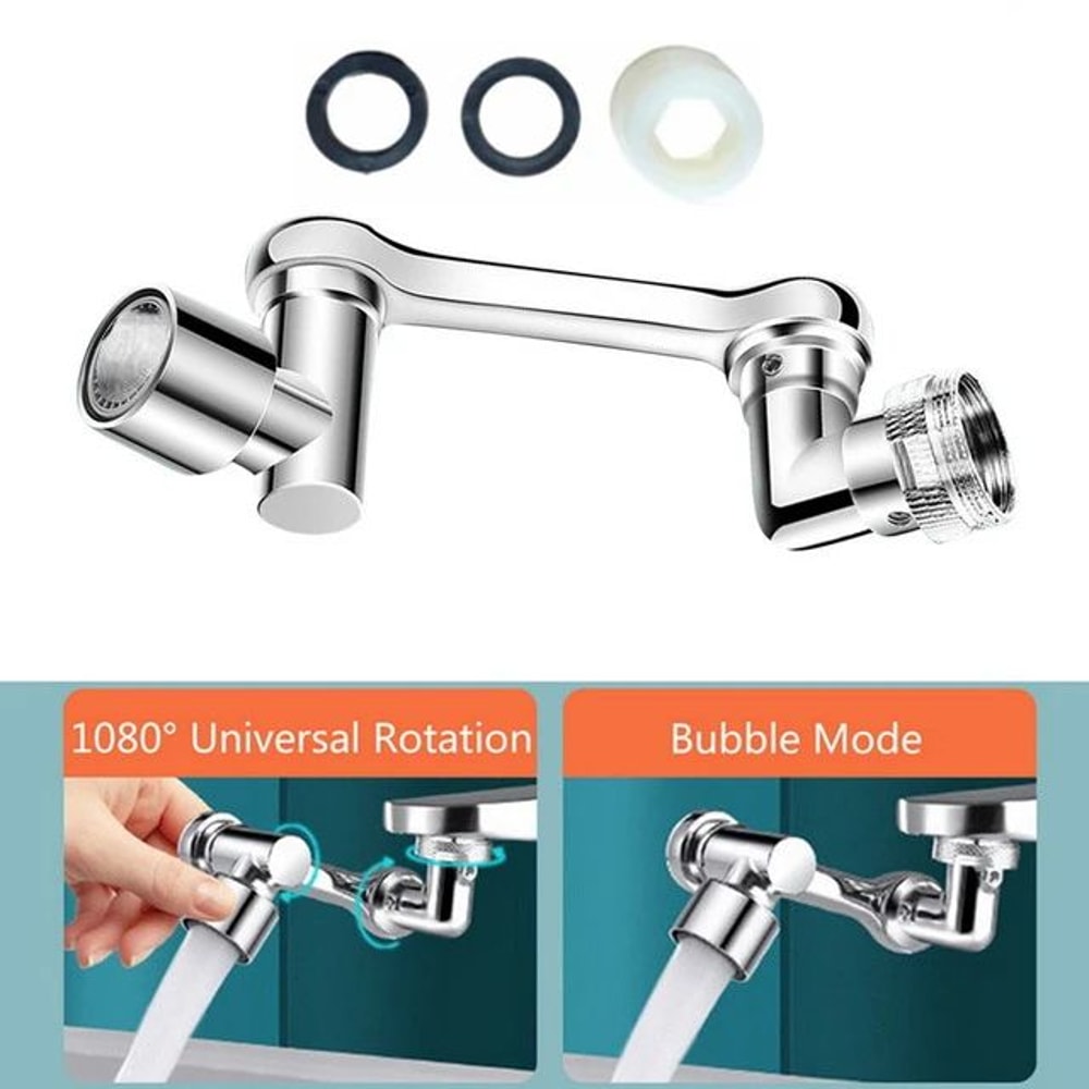 SmartFlow 1080 Rotating Faucet Extender DualMode Kitchen Bathroom Sprayer 8