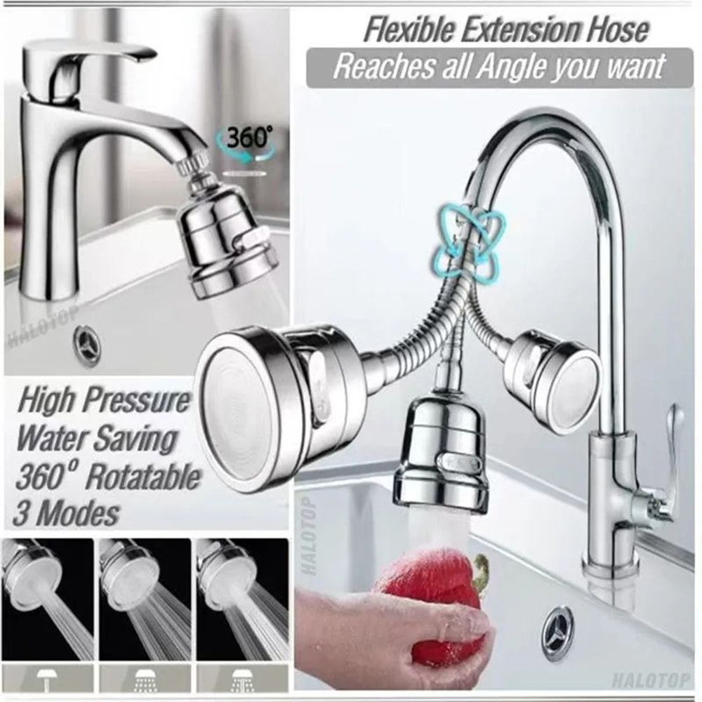 Universal 360 Swivel WaterSaving Kitchen Faucet Extender 2