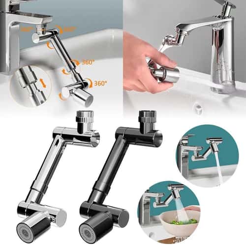 SmartSwivel 1440° Universal Faucet Extender – Retractable Kitchen & Bathroom Sink Aerator