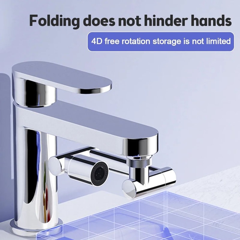 SmartSwivel 1440 Universal Faucet Extender Retractable Kitchen Bathroom Sink Aerator 4