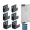 4Piece Stainless Steel Tile Display Holder Set HeavyDuty Wall Mount Brackets 1