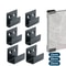 4Piece Stainless Steel Tile Display Holder Set HeavyDuty Wall Mount Brackets 1