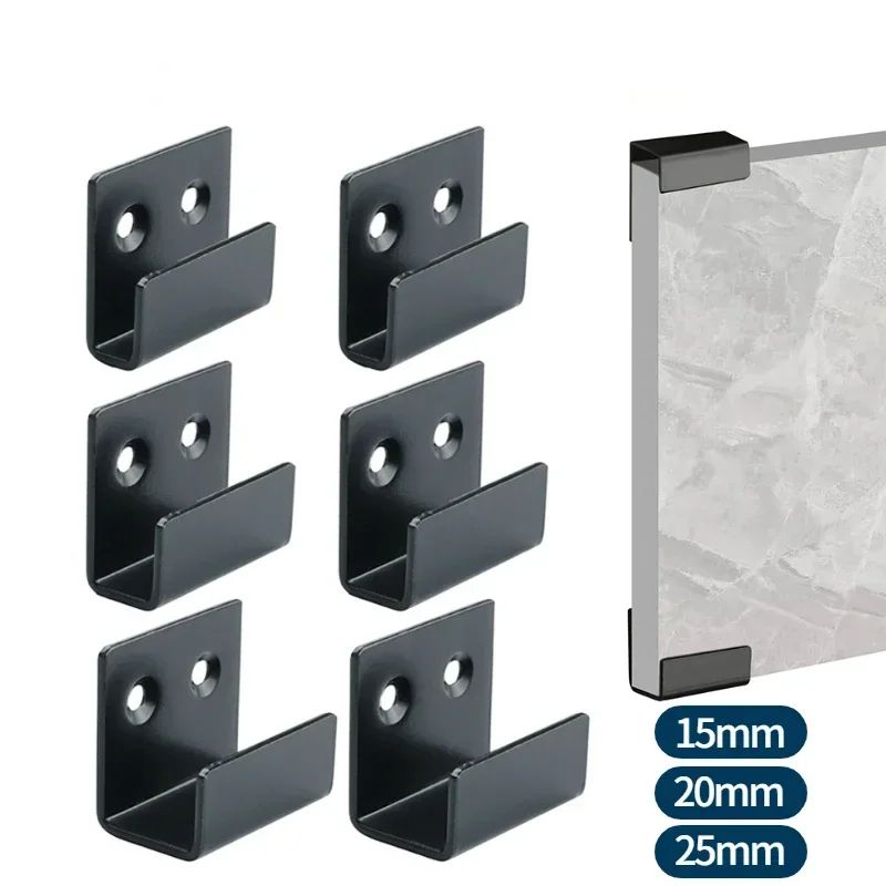 4Piece Stainless Steel Tile Display Holder Set HeavyDuty Wall Mount Brackets 1