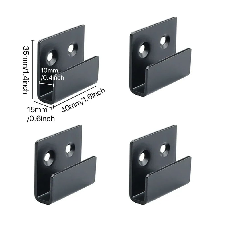 4Piece Stainless Steel Tile Display Holder Set HeavyDuty Wall Mount Brackets 6