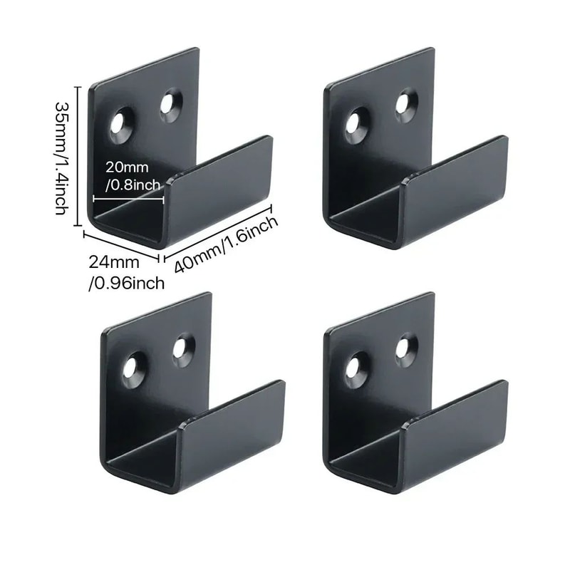 4Piece Stainless Steel Tile Display Holder Set HeavyDuty Wall Mount Brackets 8