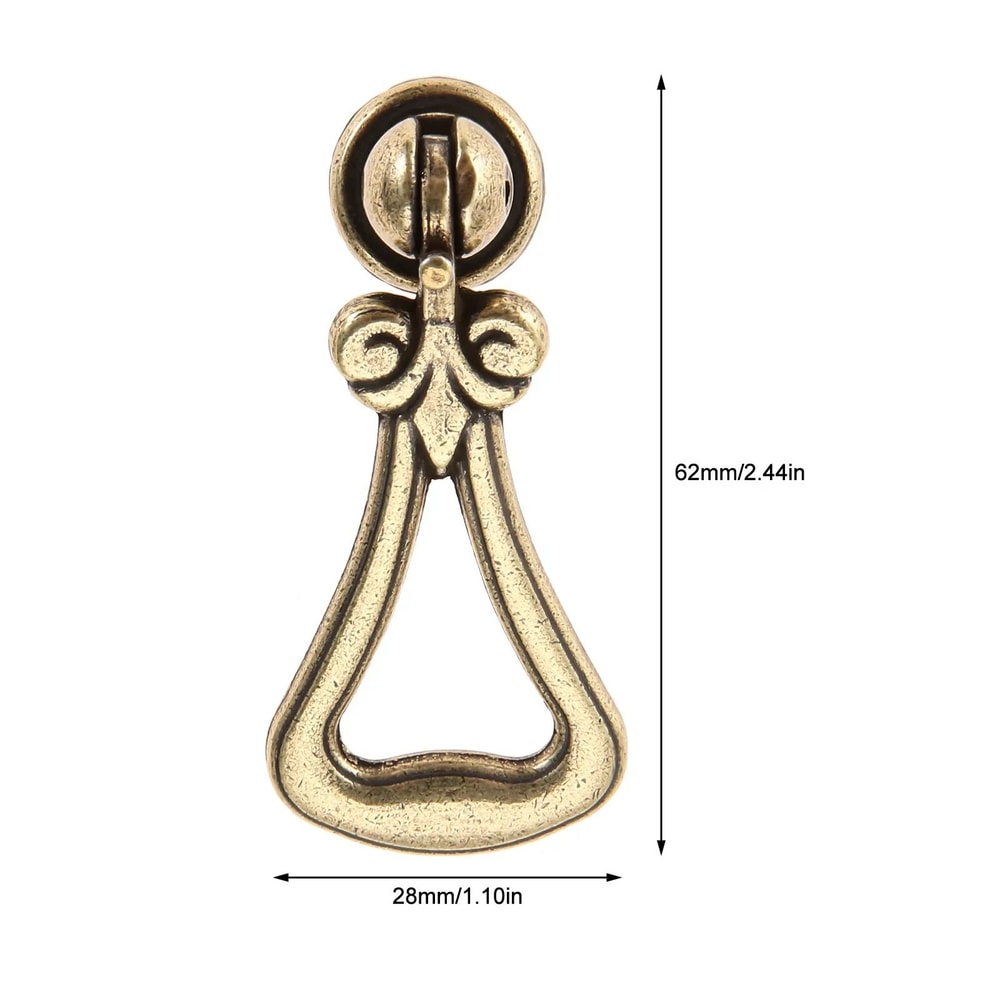 VintageDrop Antique Brass DropRing Drawer Pull Classic Retro Cabinet Knob Handle For Dressers Cup 9