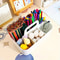 Compact 5Compartment Portable Desk Organizer Plastic Storage Basket With Handle 1