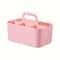 Compact 5Compartment Portable Desk Organizer Plastic Storage Basket With Handle 9
