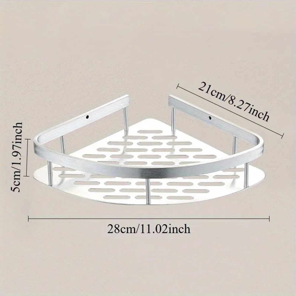 Deluxe Corner Tension Shower Caddy Stainless Steel Wall Corner Shelf Organizer 1