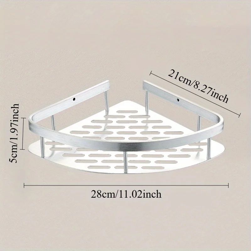 Deluxe Corner Tension Shower Caddy Stainless Steel Wall Corner Shelf Organizer 1