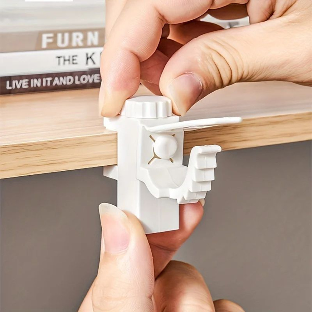 SpaceSaving NoDrill Curtain Rod Bracket Set 1