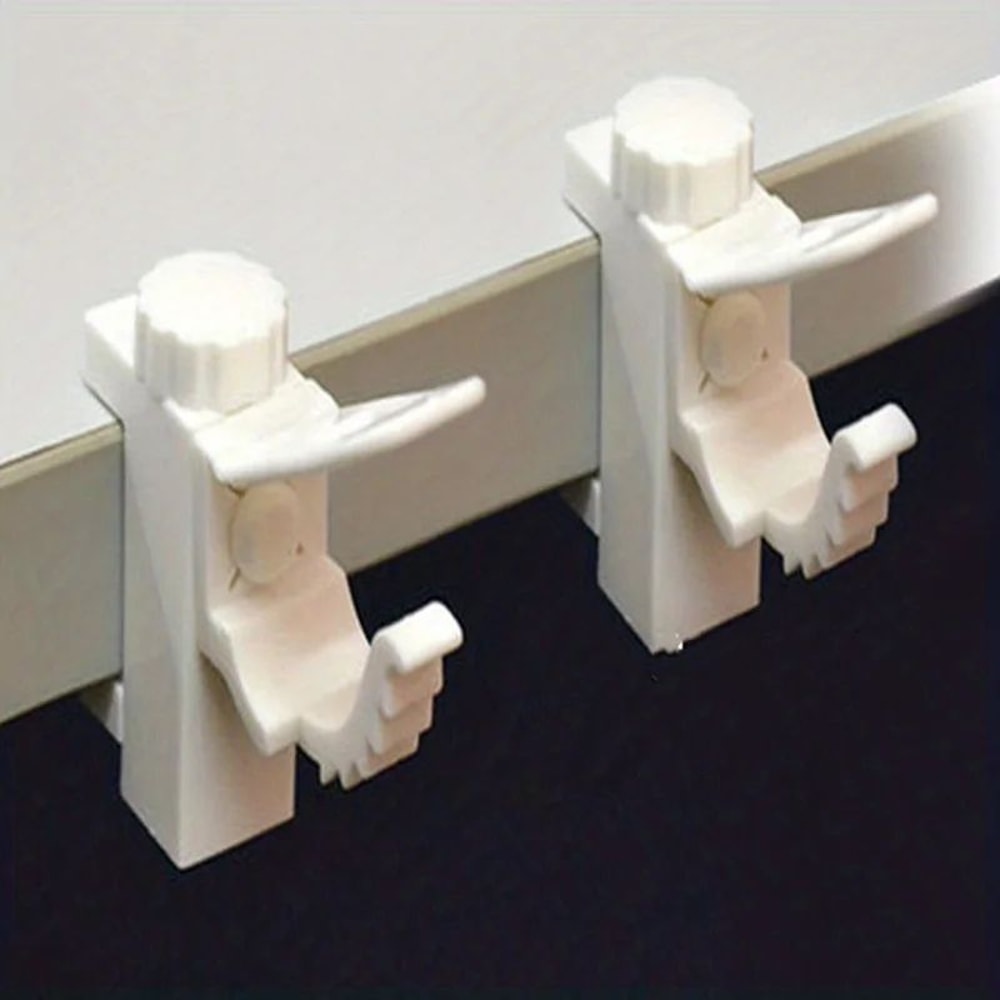 SpaceSaving NoDrill Curtain Rod Bracket Set 3