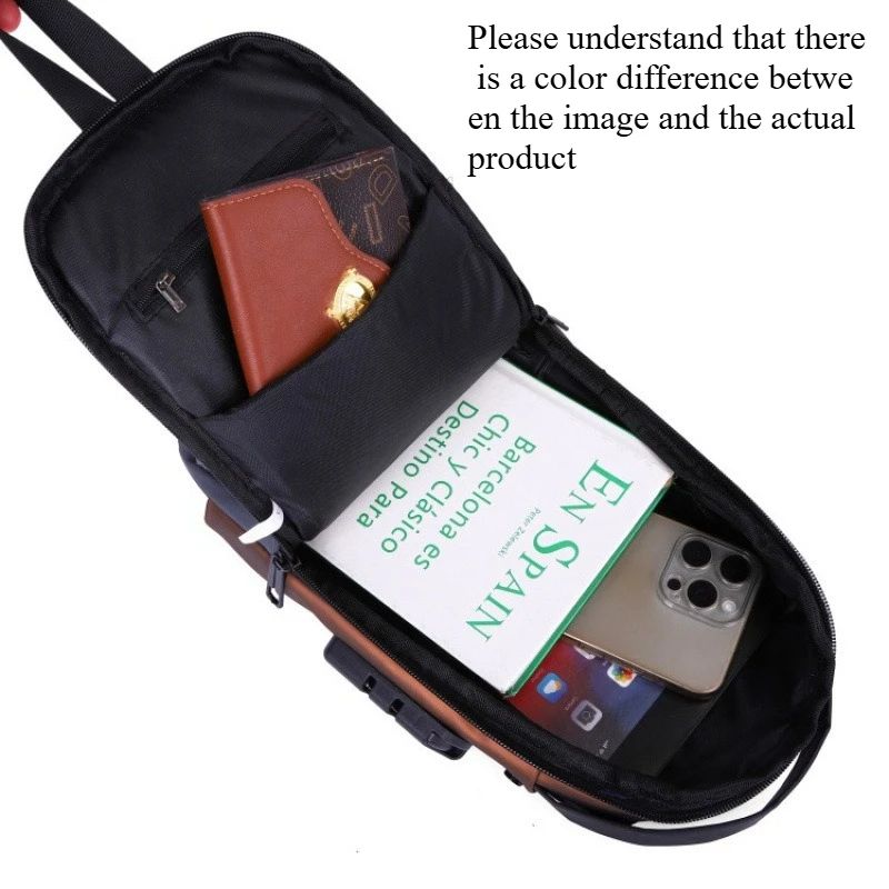 CompactSecure Mens AntiTheft Chest Bag Durable Oxford Crossbody Sling For Travel Motorcycle Use 2
