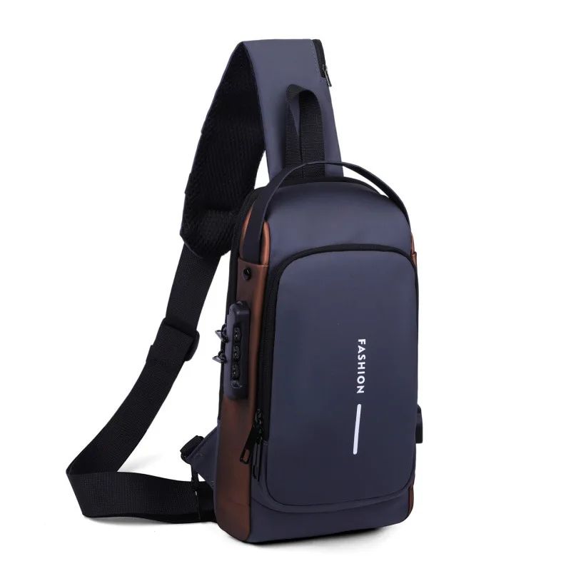 CompactSecure Mens AntiTheft Chest Bag Durable Oxford Crossbody Sling For Travel Motorcycle Use 6