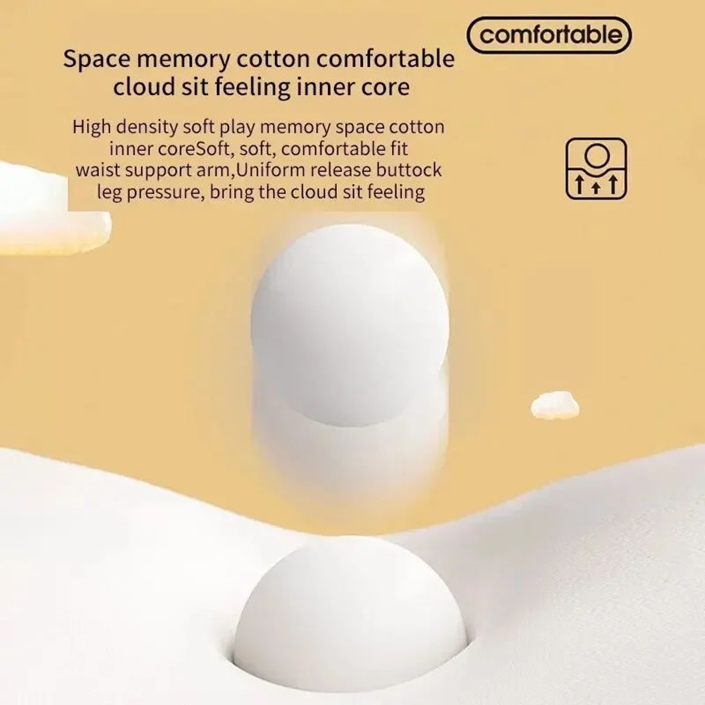 ComfortTail Ergonomic Memory Foam Office Cushion Tailbone Hemorrhoid Relief Seat Pad 2