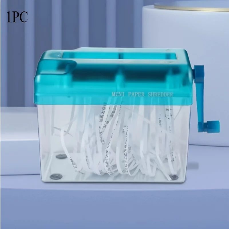 Compact CrossCut Paper Shredder For A4A6 Documents Manual Quiet SpaceSaving Office Shredder 3