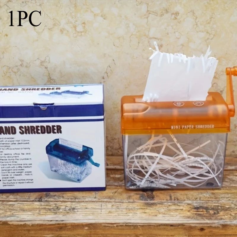 Compact CrossCut Paper Shredder For A4A6 Documents Manual Quiet SpaceSaving Office Shredder 8