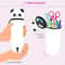 Cute Panda Silicone Pencil Case 2in1 Soft Pen Holder Zippered Pencil Pouch 1