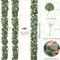 Lush Eucalyptus Garland With White Flowers 708 Artificial Greenery For Home Party Holiday Decor 3