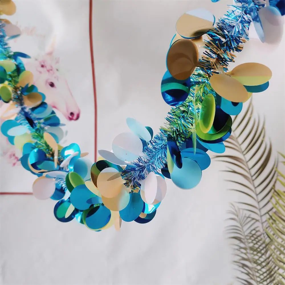 Lush Eucalyptus Garland With White Flowers 708 Artificial Greenery For Home Party Holiday Decor 10