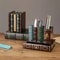 Rustic European Wooden Desk Organizer Pen Holder Box 2