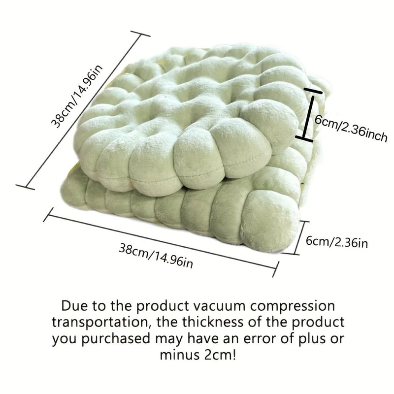 Cozy Biscuit Plush Cushion Chair Pad Soft CookieStyle Tatami Back Pillow For Decor Comfort 1