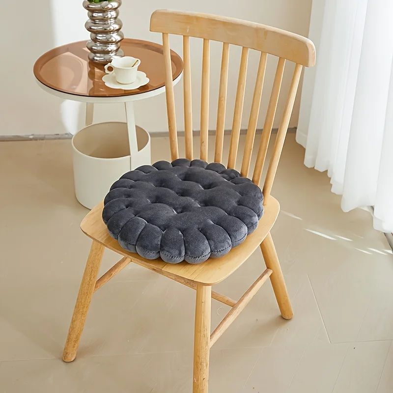 Cozy Biscuit Plush Cushion Chair Pad Soft CookieStyle Tatami Back Pillow For Decor Comfort 15