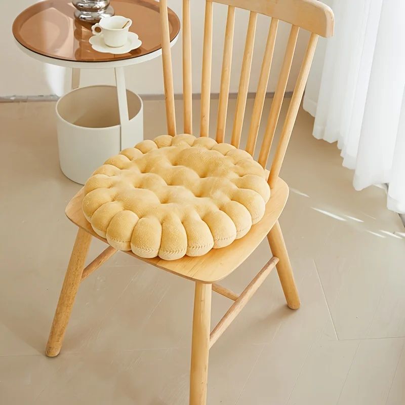 Cozy Biscuit Plush Cushion Chair Pad Soft CookieStyle Tatami Back Pillow For Decor Comfort 14