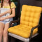 Vintage Plush Quilted Ergonomic Seat Cushion Teal Yellow Comfort Pad For Chairs 0