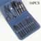 Premium 16Piece Professional Manicure Set With Precision Cuticle Nippers And Leather Travel Case 10