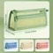 Clear Mesh Pencil Case DoubleLayer Pencil Pouch Travel Pen Bag Organizer 3