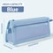 Clear Mesh Pencil Case DoubleLayer Pencil Pouch Travel Pen Bag Organizer 9