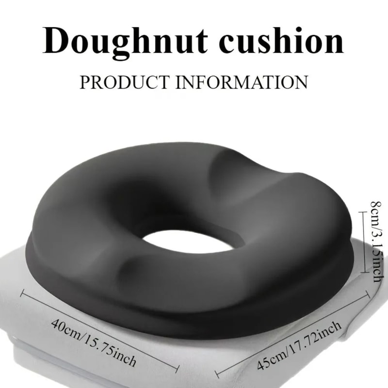 ComfortPlus Memory Foam Donut Cushion Tailbone Hemorrhoid Relief Seat Pad 2