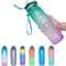 LargeCapacity Gradient 1000 Ml Sports Water Bottle With Straw Time Marker 2