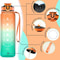 LargeCapacity Gradient 1000 Ml Sports Water Bottle With Straw Time Marker 5