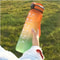 LargeCapacity Gradient 1000 Ml Sports Water Bottle With Straw Time Marker 8