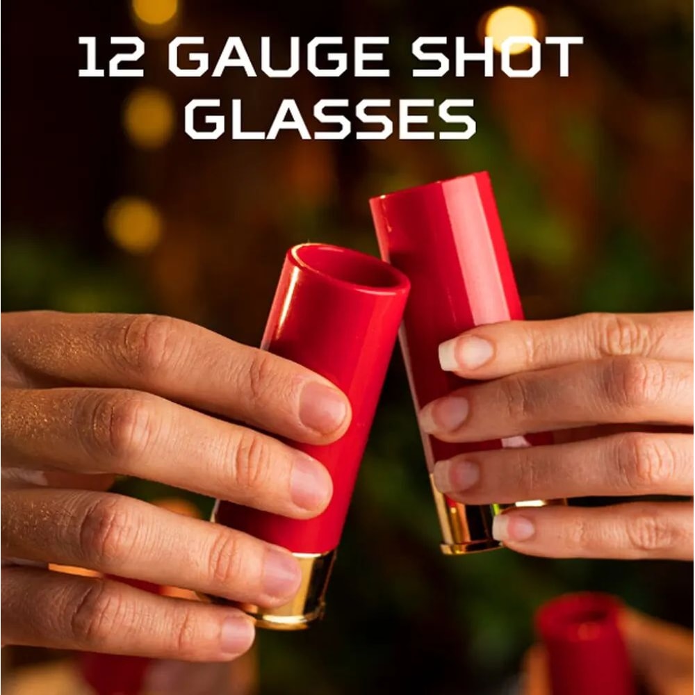BoldShell Shotgun Glass Set 4Piece 12Gauge Plastic Shot Glasses 3