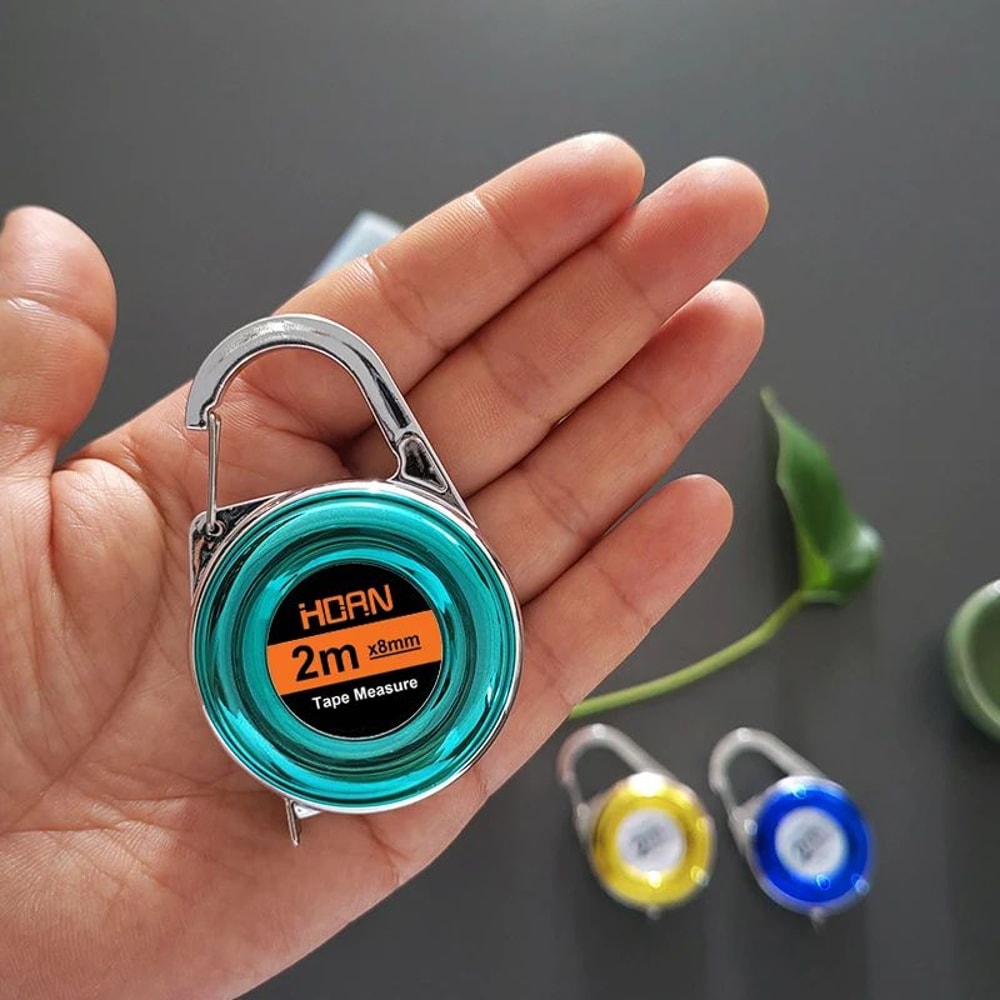 Mini Steel Keychain Tape Measure PocketReady 2M Ruler For Everyday Precision 1