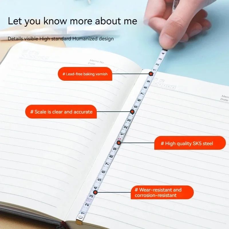 Mini Steel Keychain Tape Measure PocketReady 2M Ruler For Everyday Precision 5