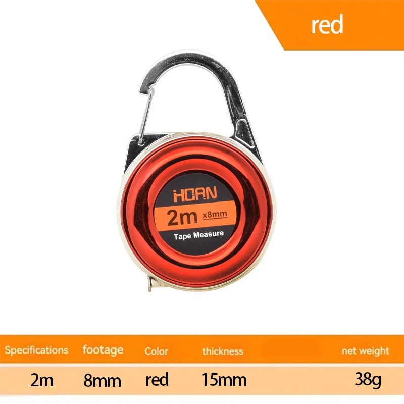 Mini Steel Keychain Tape Measure PocketReady 2M Ruler For Everyday Precision 7