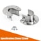 Stainless Steel Flange Rod Support Bracket For Wardrobe Curtain Tubes 2