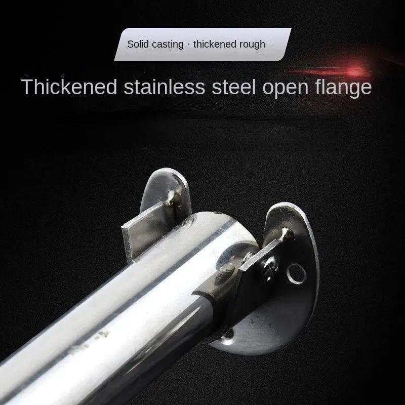Stainless Steel Flange Rod Support Bracket For Wardrobe Curtain Tubes 3