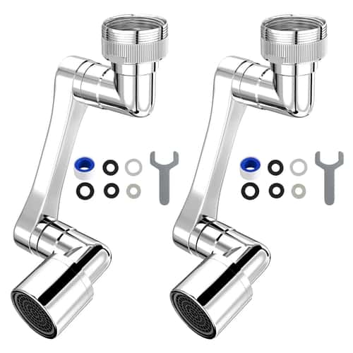 Universal Swivel Faucet Extender – 1080° Dual-Mode Rotating Sprayer for Kitchen & Bathroom