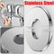 Stainless Steel SelfAdhesive Faucet Cover Chrome Wall Plate For Clean Finished Bathroom Installs 0