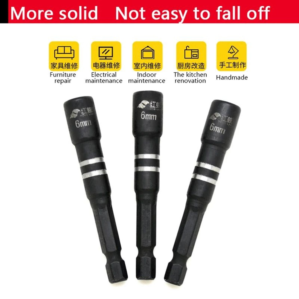 Ultimate DrilltoSocket Adapter Set Magnetic Hex Socket Wrench Extension Kit 3